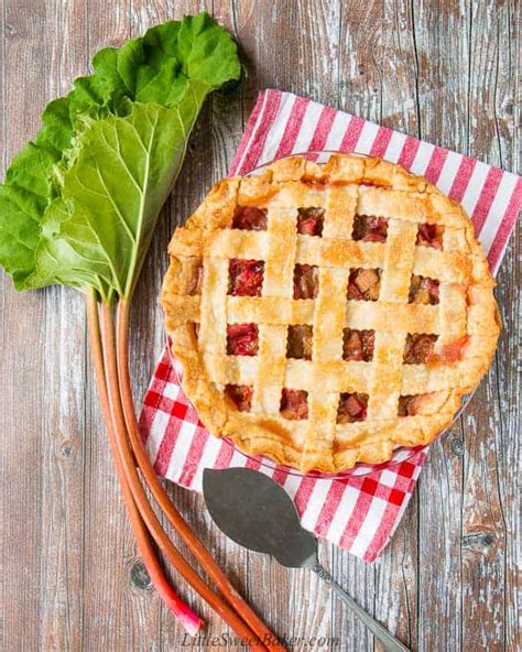 easy-straight-up-rhubarb-pie-recipe-little-sweet-baker image