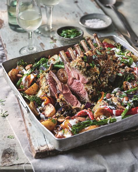rack-of-lamb-potato-and-pepper-tray-roast-delicious image