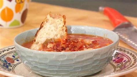 bacon-tomato-white-bean-soup-recipe-rachael-ray image