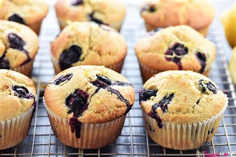 whole-wheat-lemon-blueberry-muffins-fivehearthome image