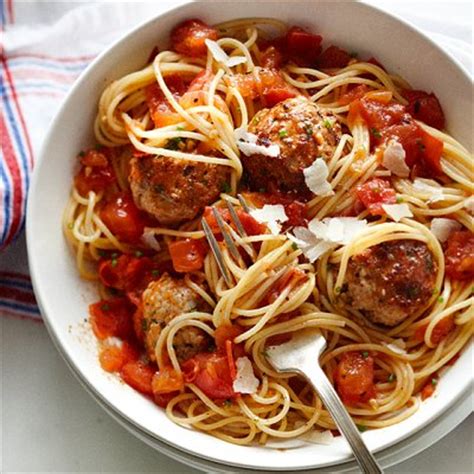 herbed-chicken-meatballs-with-spaghetti image
