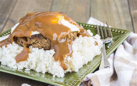 hawaiian-loco-moco-recipe-hamburger-rice-bowls image