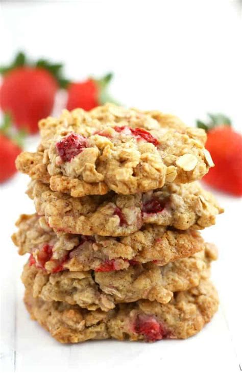 strawberry-oatmeal-cookies-the-pretty-bee image