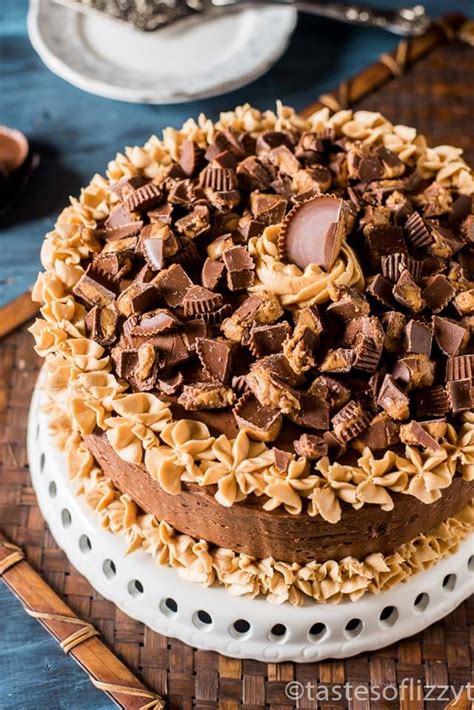 reeses-chocolate-peanut-butter-cake-tastes-of-lizzy-t image