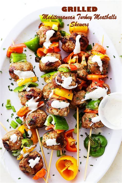 grilled-mediterranean-turkey-meatballs-skewers-diethood image