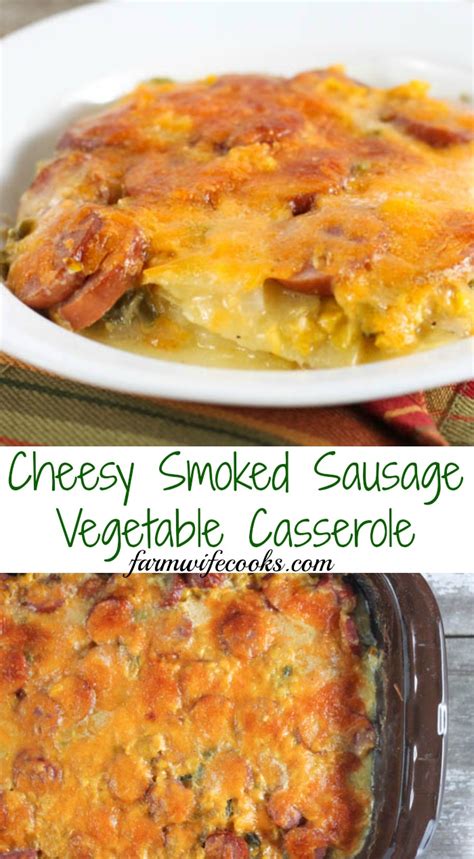 cheesy-smoked-sausage-vegetable-casserole-the image