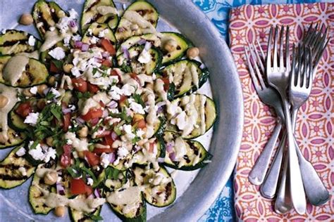 griddled-courgette-carpaccio-with-chickpea-salsa image