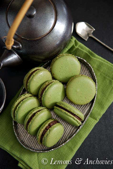 matcha-green-tea-macarons-with-chocolate-ganache image