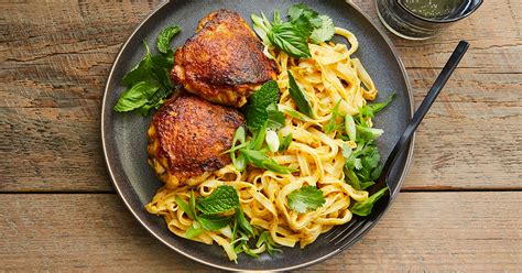 grilled-curried-chicken-thighs-with-rice-noodles image