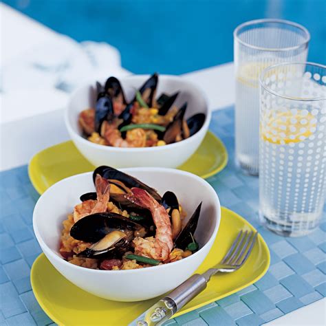 grilled-seafood-paella-recipe-marcia-kiesel-food image