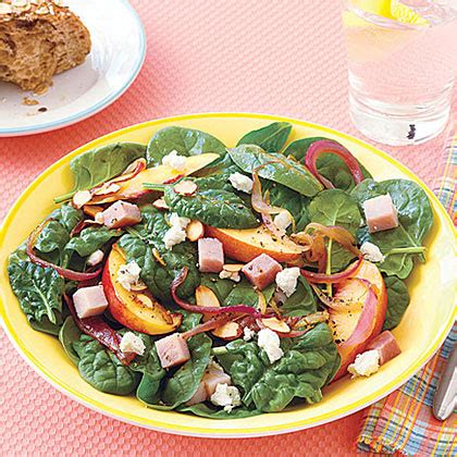 warm-spinach-salad-with-red-onions-nectarines image