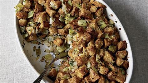 bread-stuffing-with-fresh-herbs-recipe-finecooking image