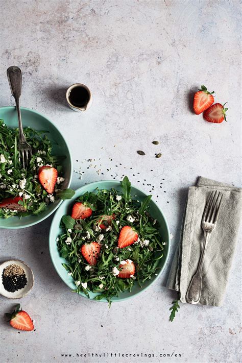 arugula-strawberry-salad-with-feta-4-ingredient image
