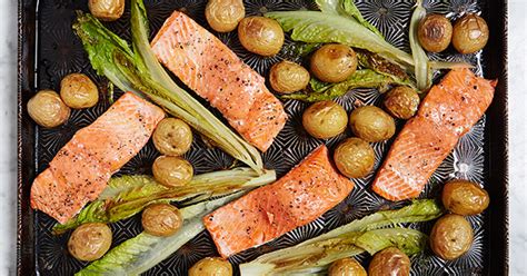one-pan-roasted-salmon-with-potatoes-recipe-purewow image