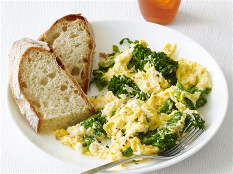 scrambled-eggs-with-ricotta-and-broccolini-food-network image