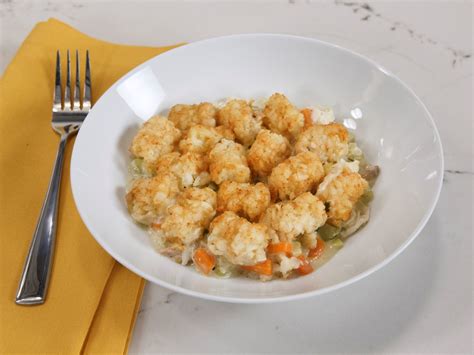 chicken-pot-pie-with-a-tater-tot-crust-food-network image