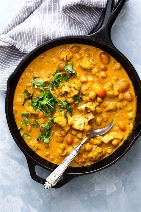 cauliflower-chickpea-coconut-curry-vegan-and image