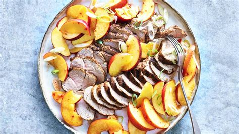 grilled-pork-tenderloin-with-marinated-nectarines-giant image