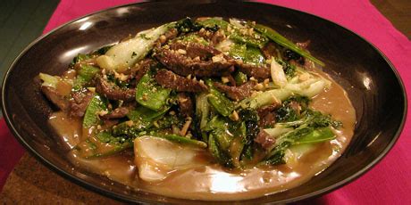 thai-beef-and-baby-bok-choy-stir-fry-with-peanut-sauce image