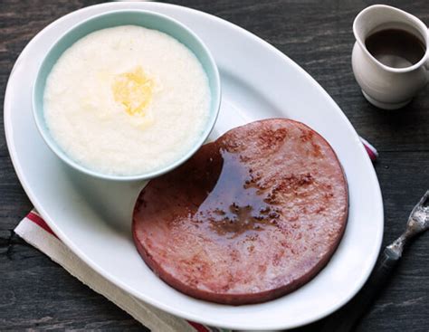 ham-steaks-with-red-eye-gravy-and-cheesy-grits image