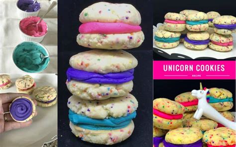 unicorn-cookies-recipe-with-rainbow-sprinkles image