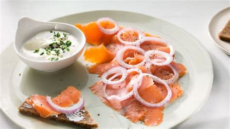 smoked-salmon-with-lemon-crme-frache-recipe-bon image