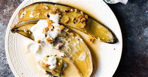 easy-brown-butter-baked-bananas-foster-the-flavor image