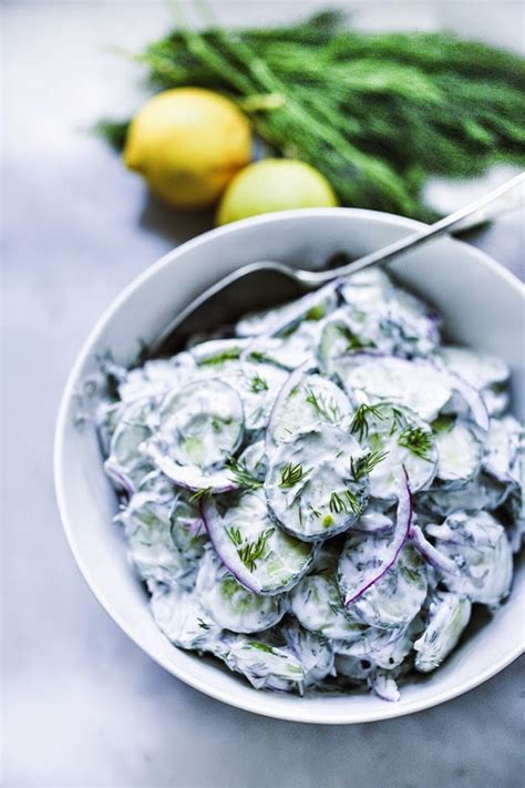 creamy-cucumber-salad-with-yogurt-dressing-feasting image