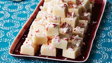 white-chocolate-peppermint-fudge-food-network image