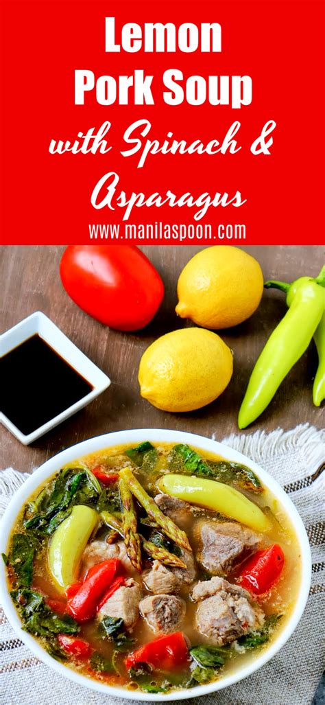 sinigang-na-baboy-lemon-pork-soup-with-spinach image