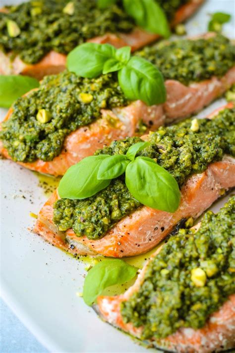 25-minute-baked-salmon-with-pistachio-pesto image