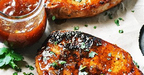 chili-rubbed-pork-chops-with-apricot-ginger-glaze image