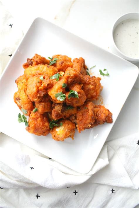 beer-battered-cauliflower-buffalo-wings-this-savory image