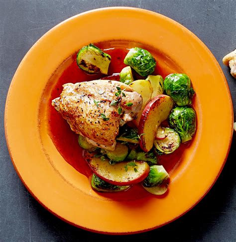 pan-roasted-chicken-with-brussels-sprouts-and-apples image