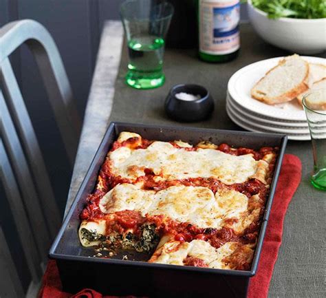 bitter-greens-and-ricotta-cannelloni-recipe-gourmet image