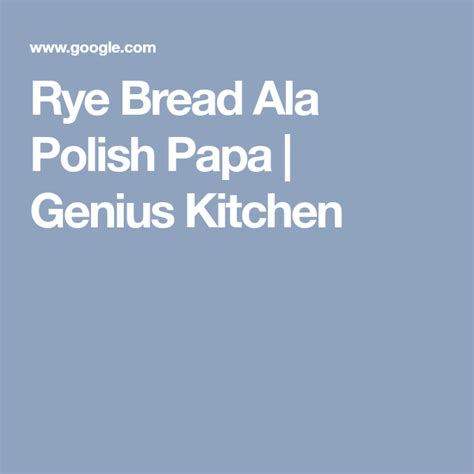 rye-bread-ala-polish-papa-foodcom-recipe-rye image