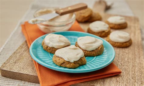 pumpkin-cookies-with-browned-butter-frosting image