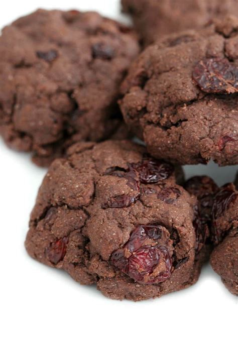 gluten-free-double-chocolate-cherry-cookies-vegan image