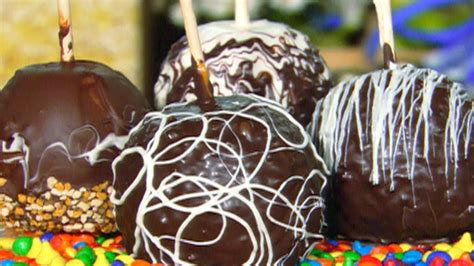 chocolate-dipped-apples-food-network image
