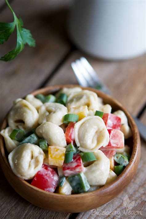 colorful-tortellini-salad-with-tofu-mayo-blueberry image