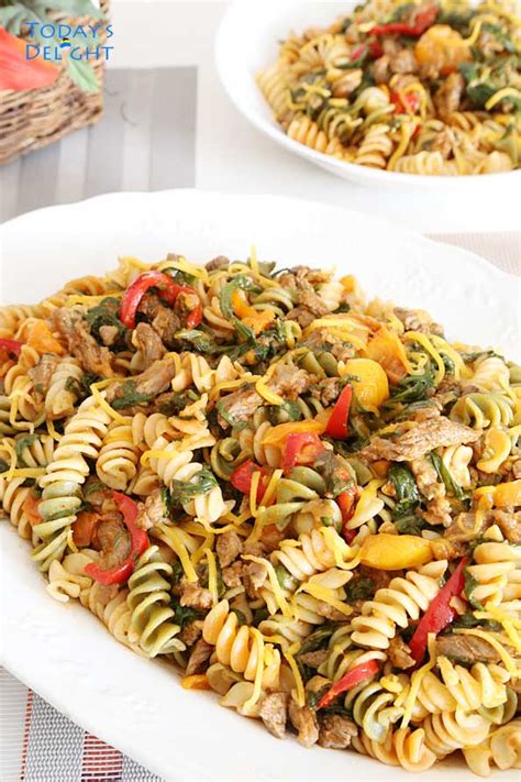 easy-rotini-with-beef-and-spinach-recipe-todays-delight image