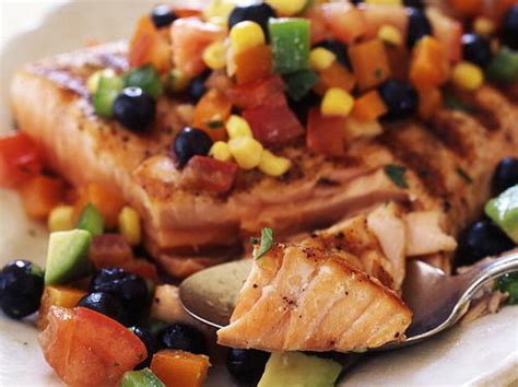 grilled-salmon-with-fresh-blueberry-corn-salsa image