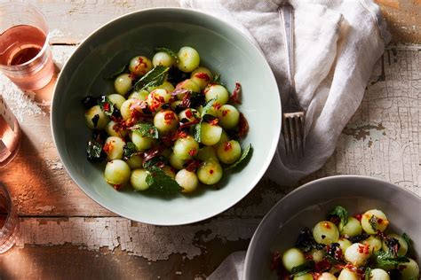 honeydew-with-prosciutto-olives-mint-food52 image