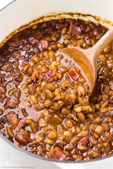 easy-baked-beans-with-bacon-no-spoon-necessary image