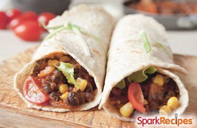 slow-cooker-vegetarian-burritos-recipe-sparkrecipes image