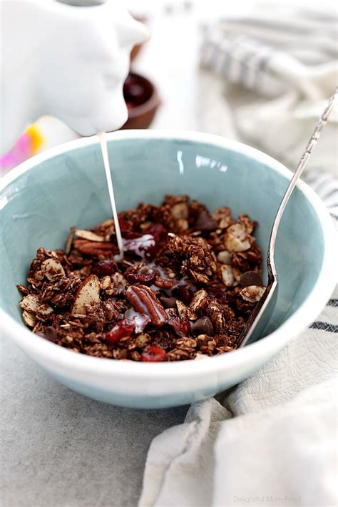 healthy-chocolate-granola-recipe-with-cherries image