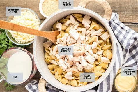 crispy-leftover-chicken-and-shells-casserole-platter-talk image