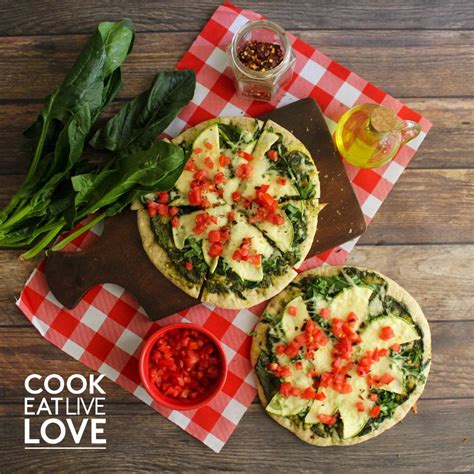 easy-veggie-pesto-pizza-recipe-with-pita-cook-eat-live image