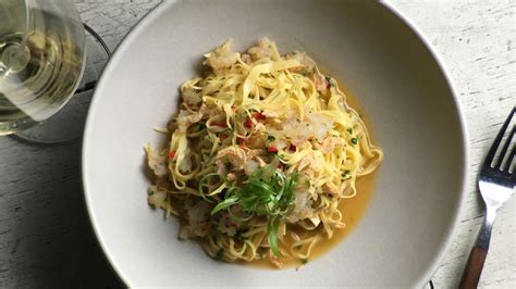 pasta-with-rock-shrimp-chile-and-lemon-recipe-bon image