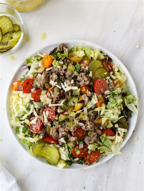 cheeseburger-chopped-salad-with-dill-pickle image
